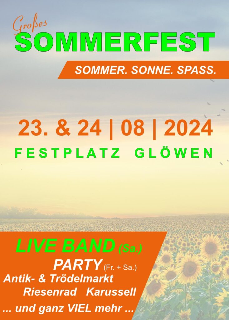 Sommerfest Glöwen 2024